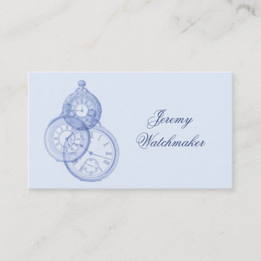 Antike Uhrreparatur-Visitenkarte Visitenkarte (Vorderseite)
