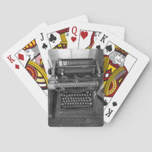 Antike Underwood-Schreibmaschine Spielkarten