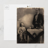 Antike unheimliche Bauchrednerpuppe Postkarte (Vorne/Hinten)