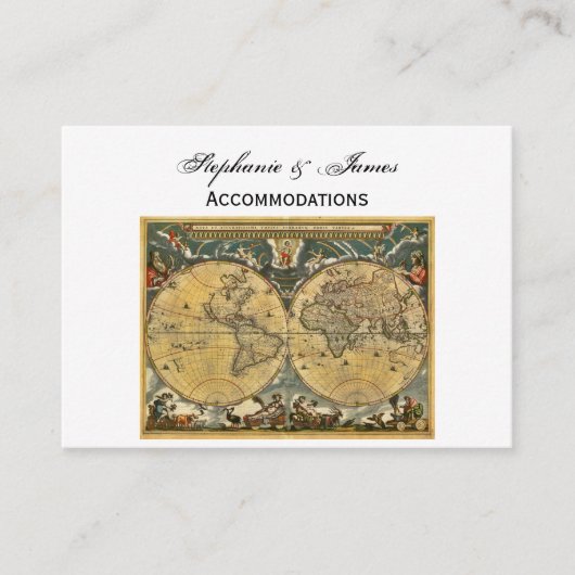 Antike Unterkünfte in White BG Begleitkarte (Vorderseite)