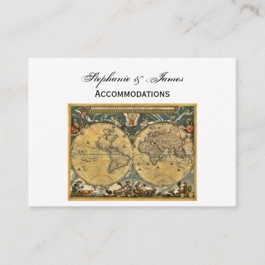 Antike Unterkünfte in White BG Begleitkarte (Vorderseite)