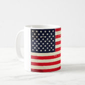 Antike US-Flagge-Kaffeetasse Kaffeetasse (Vorderseite Links)