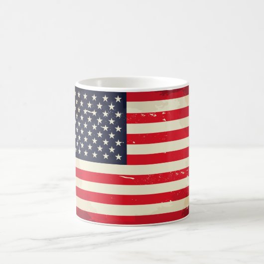 Antike US-Flagge-Kaffeetasse Kaffeetasse (Mittel)