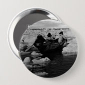 Antike USA Alaska Eskimo Jäger Button (Vorne & Hinten)
