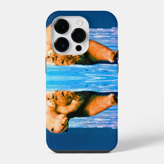 Antike USA Alaska Mutter Eisbär iPhone Hülle (Rückseite)