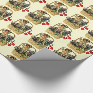 Antike Valentins Cherubs Geschenkpapier