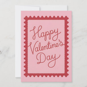 Antike Valentinsgrußkarte handgezeichnet Feiertagskarte