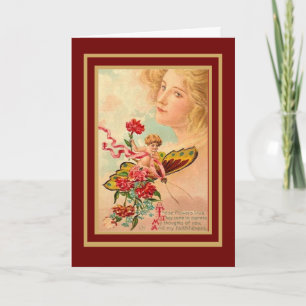 Antike Valentinskarte Cupid Feiertagskarte