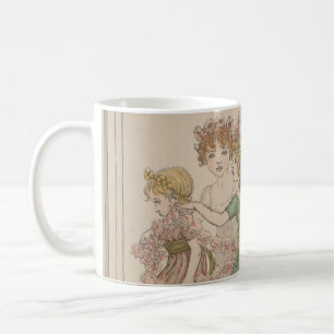 Antike Valentinskarte, Kate Greenway, ca. 1880 Kaffeetasse