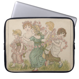 Antike Valentinskarte, Kate Greenway, ca. 1880 Laptopschutzhülle