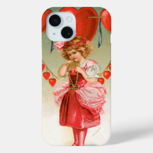 Antike Valentinstag, viktorianisches Mädchen mit H Case-Mate iPhone Hülle