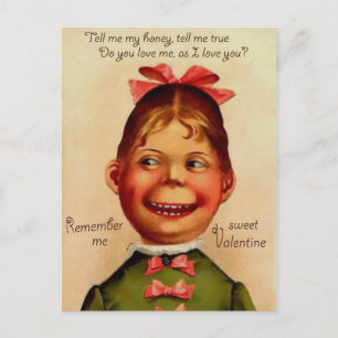 Antike Valentinstage Postkarte