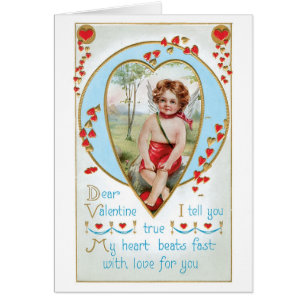 Antike Valentinstagskarte