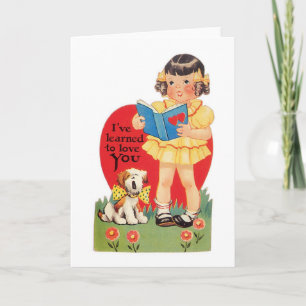 Antike Valentinstagskarte Feiertagskarte