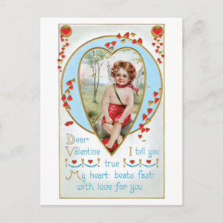 Antike Valentinstagskarte Feiertagspostkarte