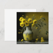 Antike Vase der gelben Blumen (Vorne/Hinten)