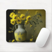 Antike Vase der gelben Blumen Mousepad (Mit Mouse)