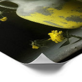 Antike Vase der gelben Blumen Poster (Ecke)
