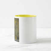 Antike Vase der gelben Blumen Tasse (Zentrum)