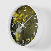 Antike Vase der gelben Blumen Uhr (Winkel)