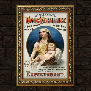 Antike Vermifuge-Medikamentenwerbung Poster