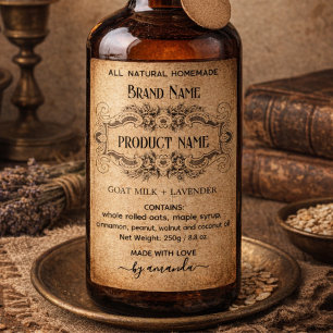 Antike vertikale Apotheker-Stil-Etiketten Weinetikett