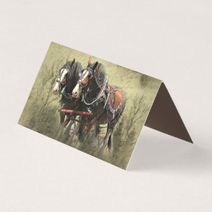Antike verwitterte Clydesdale-Postkarte