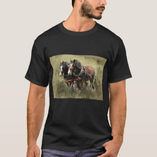 Antike verwitterte Clydesdale-Postkarte T-Shirt