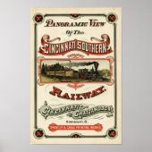 Antike verzierte Werbeanzeige für die Cincinnati-B Poster (Vorne)