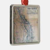 Antike vietnamesische Karte Silbernes Ornament (Rechts)