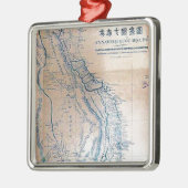 Antike vietnamesische Karte Silbernes Ornament (Links)