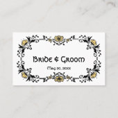 Antike Viktorianische Blume mit Blumen, Hochzeitst Platzkarte (Rückseite)