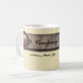 Antike viktorianische Brosche Monogramm Kaffeetasse (Vorderseite Links)