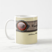 Antike viktorianische Brosche Monogramm Kaffeetasse (Links)