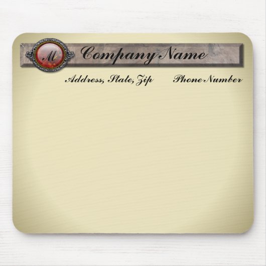 Antike viktorianische Brosche Monogramm Mousepad (Vorne)