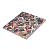 Antike, viktorianische Crazy Quilt Fliese (Seite)