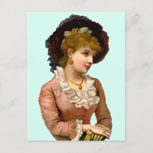 Antike viktorianische Damenmode-Postkarte Postkarte