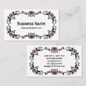 Antike Viktorianische dekorative Blume mit Blumenr Visitenkarte (Vorne/Hinten)