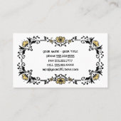 Antike Viktorianische dekorative Blumenblumen Visitenkarte (Rückseite)
