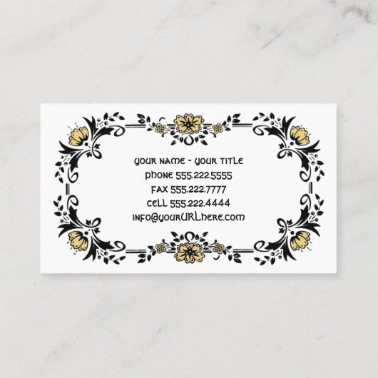 Antike Viktorianische dekorative Blumenblumen Visitenkarte (Rückseite)