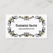 Antike Viktorianische dekorative Blumenblumen Visitenkarte (Vorderseite)