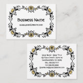 Antike Viktorianische dekorative Blumenblumen Visitenkarte (Vorne/Hinten)