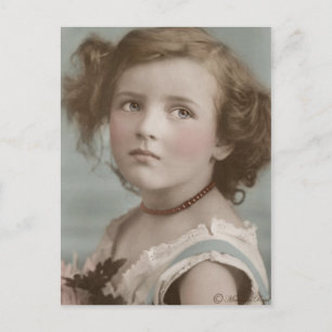 Antike viktorianische edwardianische kolorierte Po Postkarte