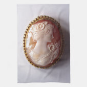 Antike viktorianische Elfenbeinkameo-Silhouette Handtuch (Vertikal)