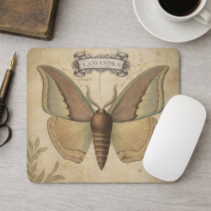 Antike viktorianische Entomologie-Kunst Botanische Mousepad
