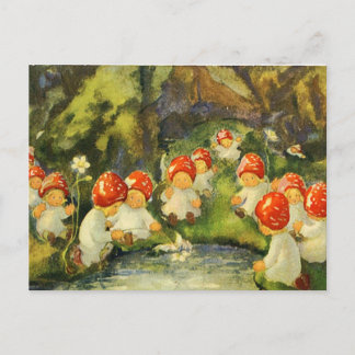 Antike viktorianische Feen Postkarte