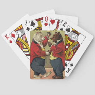 Antike viktorianische glückliche, fröhliche, tanze spielkarten