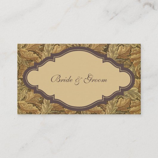 Antike Viktorianische Herbstreben Begleitkarte (Vorderseite)