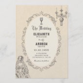 Antike viktorianische Hochzeit Einladung (Vorderseite)