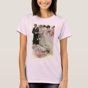 Antike viktorianische Hochzeitszeremonie Braut und T-Shirt